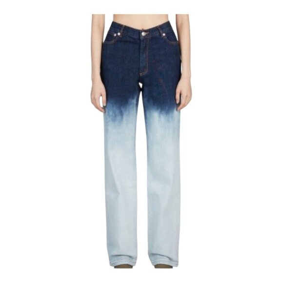 A.P.C. New Sailor Dip Dye High Rise Straight Leg Rigid Denim Jeans Women's 25 - Picture 1 of 11